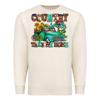 Sandshell country roads take me home Premium Sweatshirt - AdoDesignShop