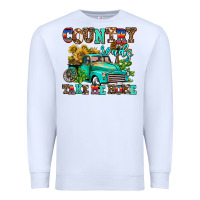 White country roads take me home Premium Sweatshirt - AdoDesignShop