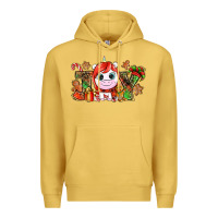 Antique Gold Joy unicorn Christmas Premium Hoodie - NancyCooperArtShop