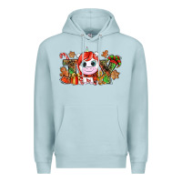 Blue Mist Joy unicorn Christmas Premium Hoodie - NancyCooperArtShop