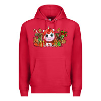 Cardinal Joy unicorn Christmas Premium Hoodie - NancyCooperArtShop