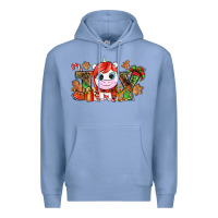 Colony Blue Joy unicorn Christmas Premium Hoodie - NancyCooperArtShop