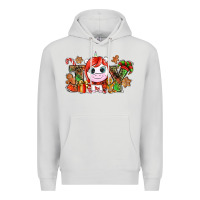 Dove Grey Joy unicorn Christmas Premium Hoodie - NancyCooperArtShop
