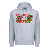 Heather Grey Joy unicorn Christmas Premium Hoodie - NancyCooperArtShop