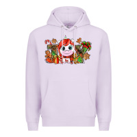 Lilac Joy unicorn Christmas Premium Hoodie - NancyCooperArtShop