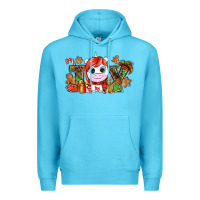 Ocean Blue Joy unicorn Christmas Premium Hoodie - NancyCooperArtShop