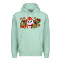 Seafoam Joy unicorn Christmas Premium Hoodie - NancyCooperArtShop
