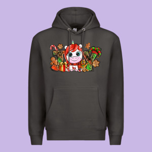Joy Unicorn Christmas Premium Hoodie Designed By Nancycooperartshop