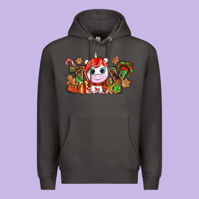 Joy Unicorn Christmas Premium Hoodie Designed By Nancycooperartshop