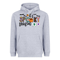 Heather Grey spooky Heavyweight Hoodie - CowhideDigitalArt