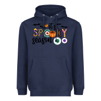 Navy spooky Heavyweight Hoodie - CowhideDigitalArt