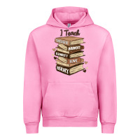 Fuchsia Pink i teach strength bravery equality love history Urban Hoodie - MaliasSmallBusiness