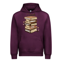 Mauve Wine i teach strength bravery equality love history Urban Hoodie - MaliasSmallBusiness