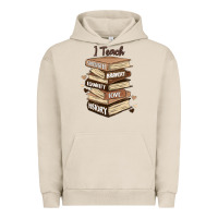 Pigment French Oak i teach strength bravery equality love history Urban Hoodie - MaliasSmallBusiness