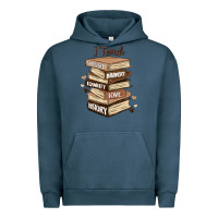 Pigment Midnight Navy i teach strength bravery equality love history Urban Hoodie - MaliasSmallBusiness