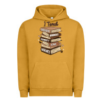 Pigment Peanut Butter i teach strength bravery equality love history Urban Hoodie - MaliasSmallBusiness