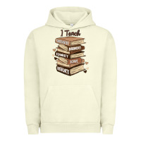 Pigment Pistachio i teach strength bravery equality love history Urban Hoodie - MaliasSmallBusiness