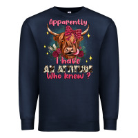 Navy apparently i have an attitude who knew Premium Sweatshirt - JahusDesignShop