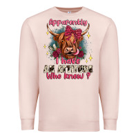 Pale Pink apparently i have an attitude who knew Premium Sweatshirt - JahusDesignShop