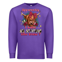 Purple apparently i have an attitude who knew Premium Sweatshirt - JahusDesignShop