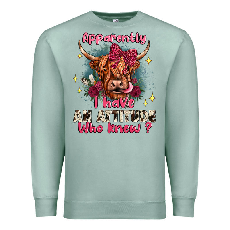 Apparently I Have An Attitude Who Knew Premium Sweatshirt by JahusDesignShop | Teevron