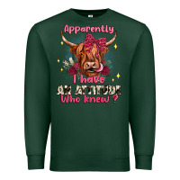 Sports Green apparently i have an attitude who knew Premium Sweatshirt - JahusDesignShop