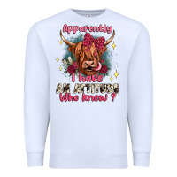 White apparently i have an attitude who knew Premium Sweatshirt - JahusDesignShop