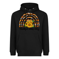 Black Thankful Vibes Only Heavyweight Hoodie - CowhideDigitalArt