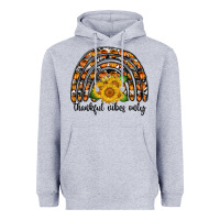 Heather Grey Thankful Vibes Only Heavyweight Hoodie - CowhideDigitalArt