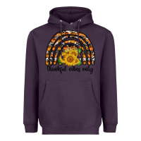 Plum Thankful Vibes Only Heavyweight Hoodie - CowhideDigitalArt