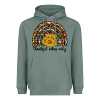 Sage Thankful Vibes Only Heavyweight Hoodie - CowhideDigitalArt