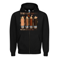Black teach love inspire motivation lead encourage Zipper Hoodie - Zillion Design Studio
