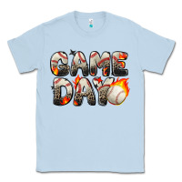 Dusty Blue game day baseball leopard Classic Tee - Zillion Design Studio