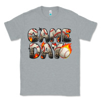 Heather Grey game day baseball leopard Classic Tee - Zillion Design Studio