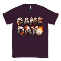 Plum game day baseball leopard Classic Tee - Zillion Design Studio