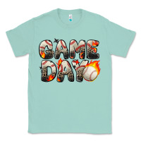 Seafoam game day baseball leopard Classic Tee - Zillion Design Studio