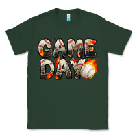 Sports Green game day baseball leopard Classic Tee - Zillion Design Studio
