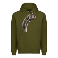 Army Green brachiosaurus face Premium Hoodie - LillyAllenDesigns