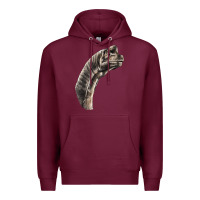 Burgundy brachiosaurus face Premium Hoodie - LillyAllenDesigns
