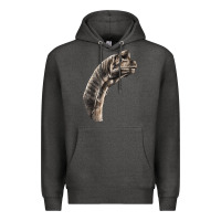 Charcoal Heather brachiosaurus face Premium Hoodie - LillyAllenDesigns