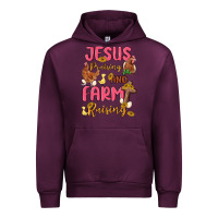 Mauve Wine jesus praising and farm raising Urban Hoodie - MaliasSmallBusiness