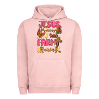 Pigment Salmon jesus praising and farm raising Urban Hoodie - MaliasSmallBusiness
