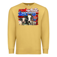 Antique Gold red white moo Premium Sweatshirt - AdoDesignShop
