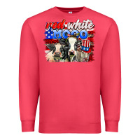 Cardinal red white moo Premium Sweatshirt - AdoDesignShop