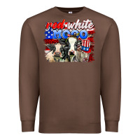 Chestnut red white moo Premium Sweatshirt - AdoDesignShop