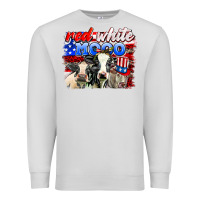 Dove Grey red white moo Premium Sweatshirt - AdoDesignShop