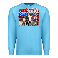 Ocean Blue red white moo Premium Sweatshirt - AdoDesignShop