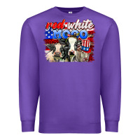 Purple red white moo Premium Sweatshirt - AdoDesignShop