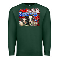 Sports Green red white moo Premium Sweatshirt - AdoDesignShop