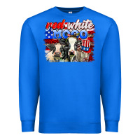 True Royal red white moo Premium Sweatshirt - AdoDesignShop